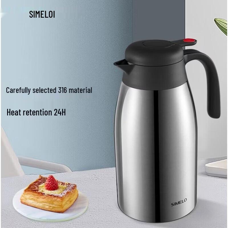 Shimeile 2L Stainless Steel Thermal Airpot with Thermometer