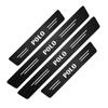 New 2026 Carbon Fiber Car Doorsill Sticker Protective Film for Volkswagen VW Polo Door Threshold Pedal Scuff Plate Decals Accessories zs0