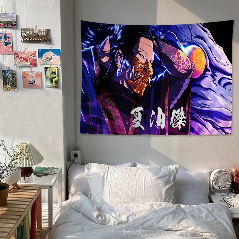 Jujutsu Kaisen Geto Suguru Printed Large Wall Tapestry Hanging Tarot Hippie Wall Rugs Dorm Cheap Hippie Wall Hanging