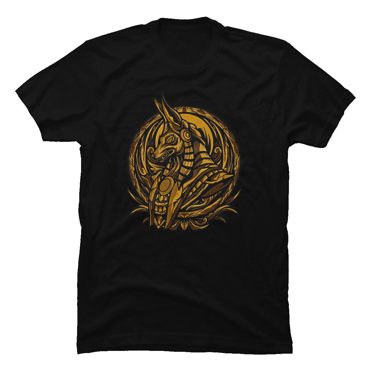 Golden Ancient Egyptian Anubis Dog Tattoo XXXXL