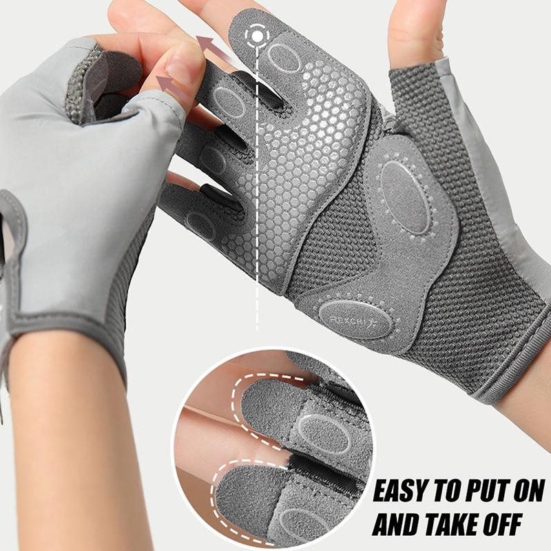 Fitness Half Finger Gloves Men Women Palm Thickening Shock Absorption Wear Barbell Training Non-Slip Sports