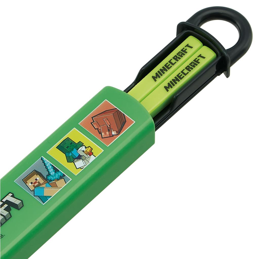Skater Chopsticks Chopstick Box Set Children's Lunch Box 16.5cm Made in Japan Dishwasher Safe Sliding Type Minecraft 26 Boys ABS2AM-A