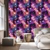 Watercolor Galaxy Wallpaper Purple and Plum for Living Room and Bedroom 50x1000