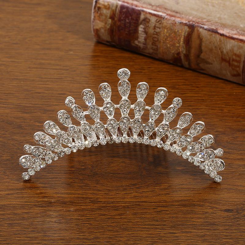 Rhinestone Tiara for Girls - Princess Crown Headpiece, Birthday Gift & Performance Hair Accessory