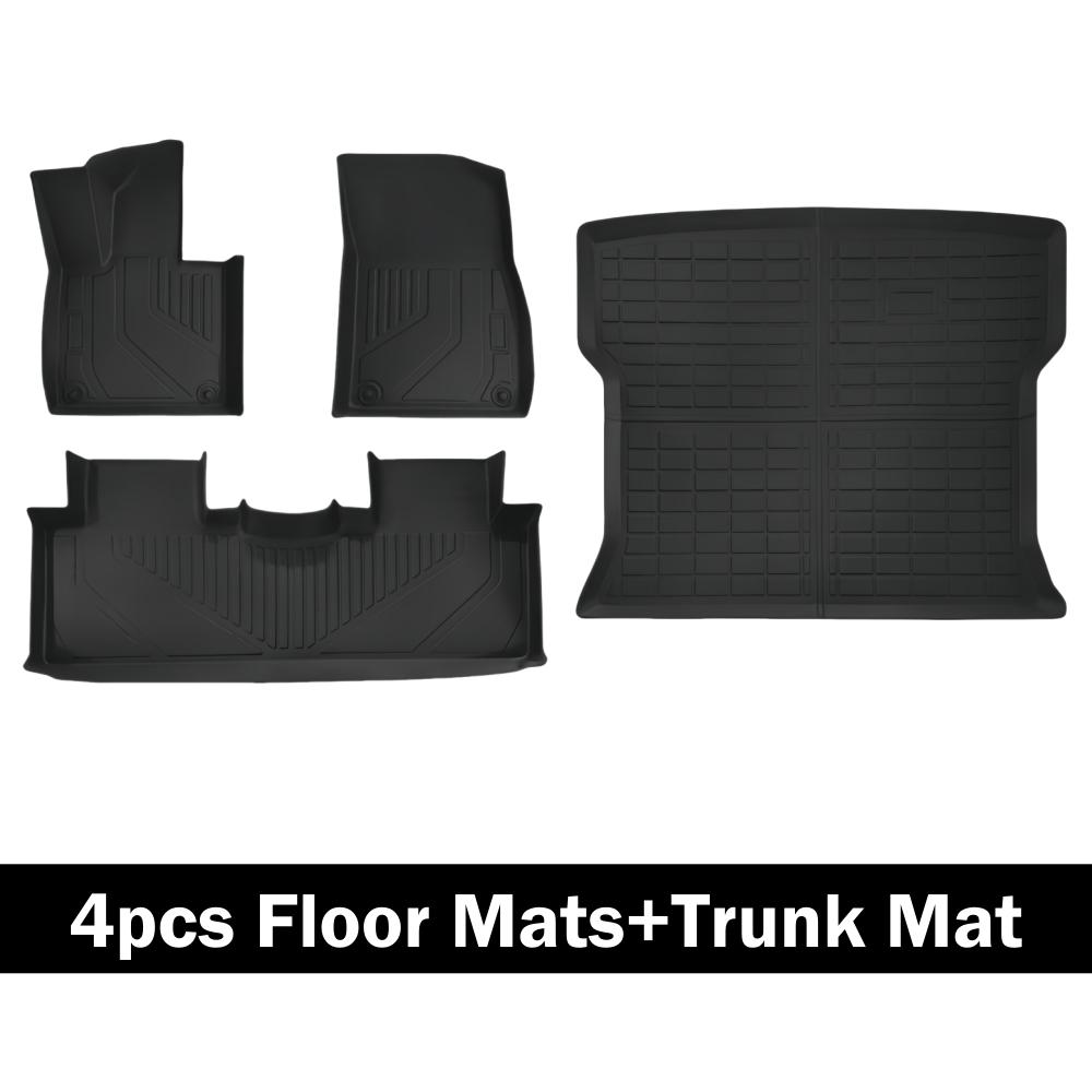 For Xpeng G6 Car Floor Mats Trunk Mat Cargo Liner Trunk Pad TPE 3D Floor Mat Backrest Protection Pad Waterproof Odorless