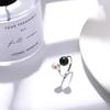 Stylish Adjustable Double Pearl Ring with Tahiti Black and White Asymmetrical Shell for Women