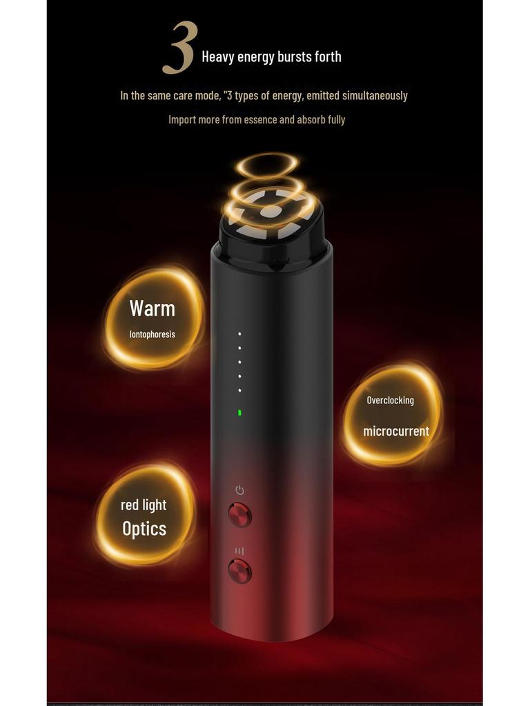 EMS Multipolar Radio Frequency Beauty Device with Facial Hot Compress Essence Mask