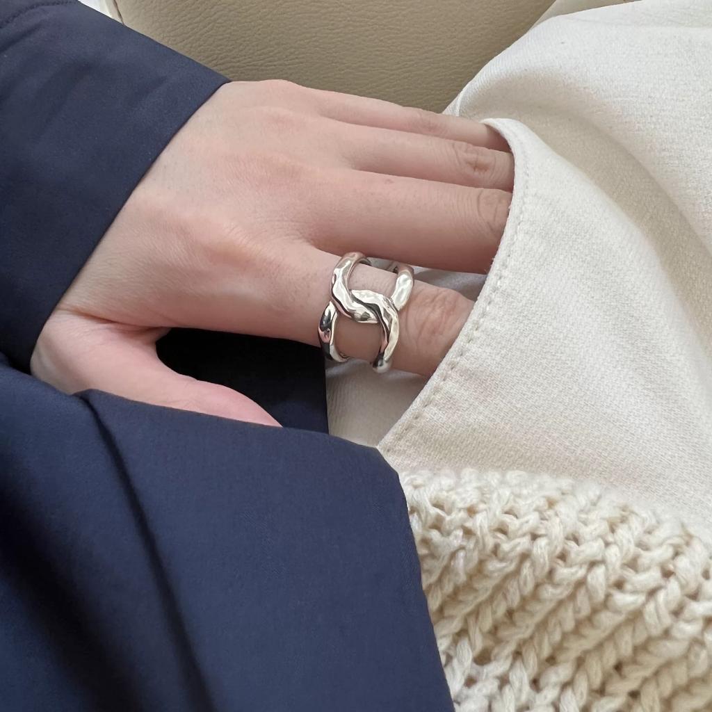 Copper Finger Rings For Women Vintage Cross Couple Minimalist Ring Party Jewelry Gift Prevent Allergy