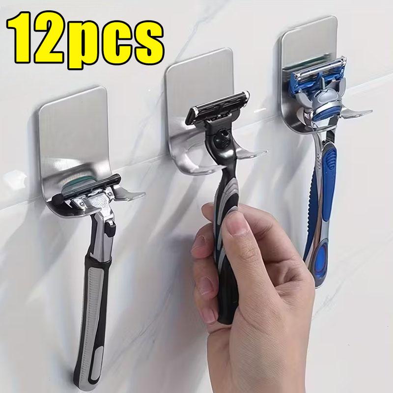 Bathroom Stainless Steel Razor Holder Storage Hook Wall Men Shaving Shaver Shelf Punch Free Razor Rack Bathroom Accessories