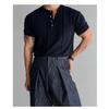 American Retro Heavyweight Short Sleeve T-Shirt Men's Polo Shirt Mature and Stable Muscle-Showing Fitness Sports Casual Top