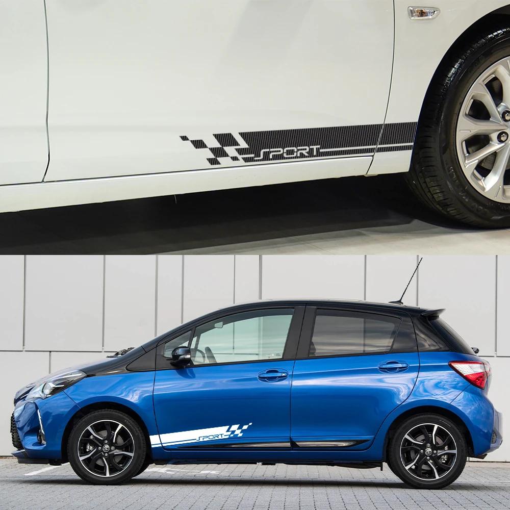 Auto Seitenstreifen Aufkleber Sport Racing Sticker Vinyl Aufkleber Grafiken Dekoration Tuning Zubehör für Toyota Yaris Cross GR Hybrid