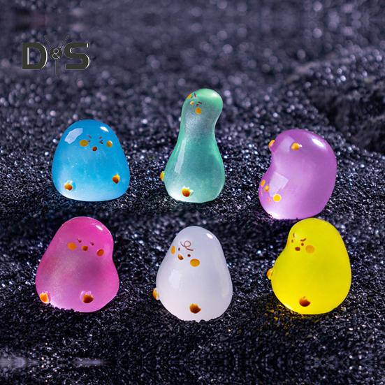 12 Stück Mini-Enten-Ornamente, im Dunkeln leuchtende Entenfiguren aus Kunstharz, Miniatur-Entenstatuen für Heimwerkerarbeiten, Miniatur-Landschaftsdekoration