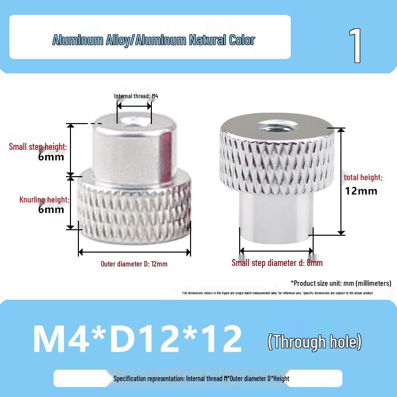National Standard Aluminum Knurled Hand-Twist Nut M3-M10