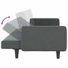 Sofa Bed with Cushions Dark Gray Fabric