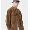 Retro Corduroy Shirt Men'S Spring And Autumn Shirt Casual Workwear Men'S Coat Long Sleeved Top Plus Size