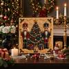Artistic Leisure Activity DIY Christmas Pearl Painting Kit, Handmade Decorative Art Craft for Unique Holiday Desk Decoration Home Decor, Funny