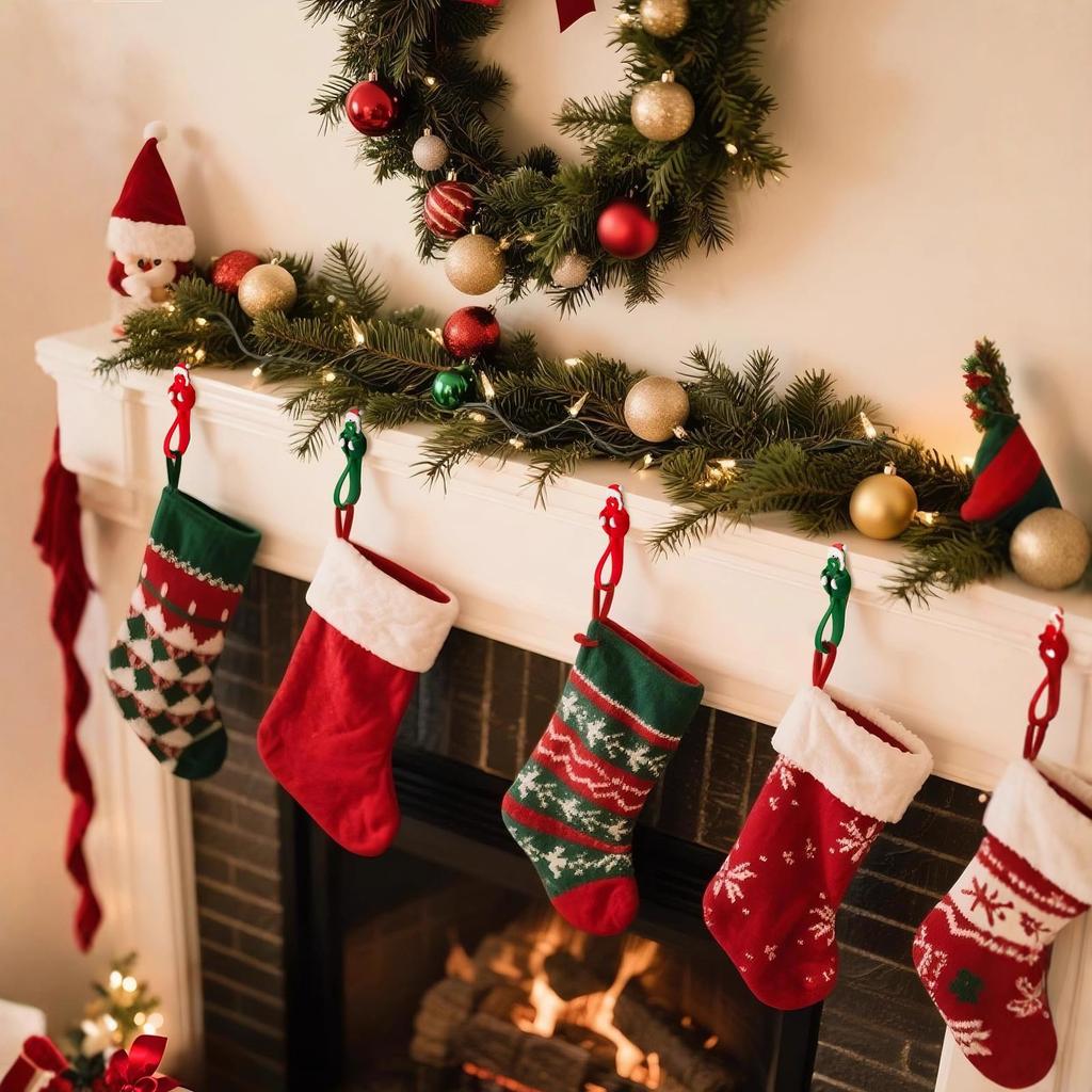 Christmas Wreath Hook, Santa Hook, Fireplace Wreath Hook, Sock Holder, Wall Decoration
