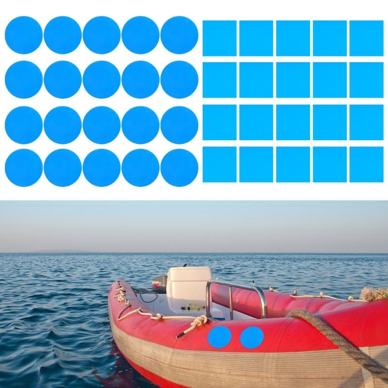 20 Stück Wasserdichte Schwimmbadflicken Selbstklebende Poolreparaturflicken Zubehör für Schlauchboote Einfach zu Verwenden