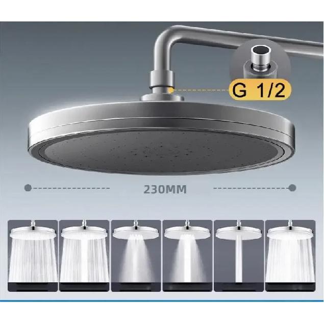 Pressurized showerhead, top spray large showerhead, pressurized single head showerhead, household shower, shower set A