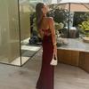 2025 European & American Women's Sexy Backless Slim Fishtail Dress
