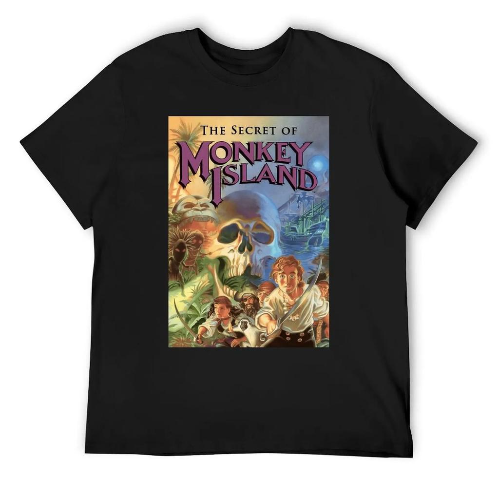 TRIČKO THE SECRET OF MONKEY ISLAND Klasické tričko Okrúhly výstrih Šport Humor Grafika Voľný čas Veľkosť USA