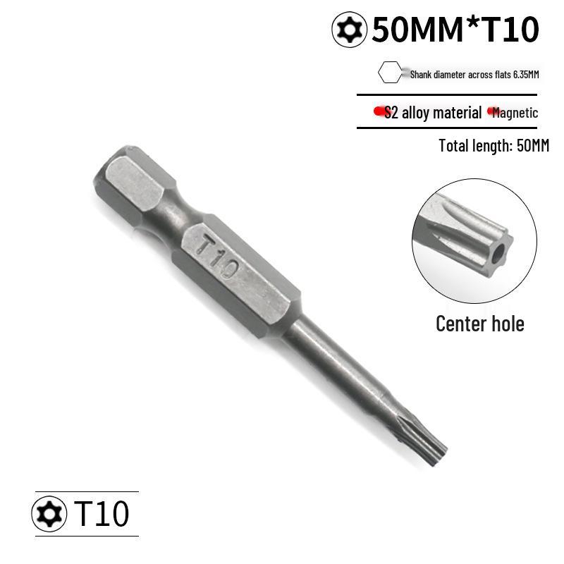 S2 Torx T5-T40 & Phillips Screwdriver Bit Set with Holes - Electric Compatible
