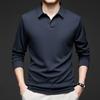 Men's Spring Autumn New Designer High End Brand Scissor Lapel Long Sleeve Polo Shirt Casual Lapel Comfort T-Shirt Men's Clothing