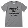 Funny Tractor Driver Graphic T-and Kids Tshirt “Just Resting My Eyes” Farming Humor Tee