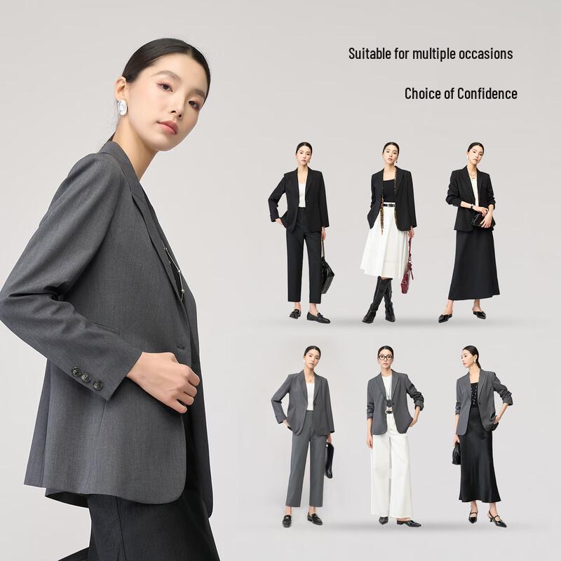YALIDA Women's Slim-Fit Blazer Jacket