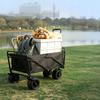 Large Foldable Beach Travel Cart with Trailer 120L