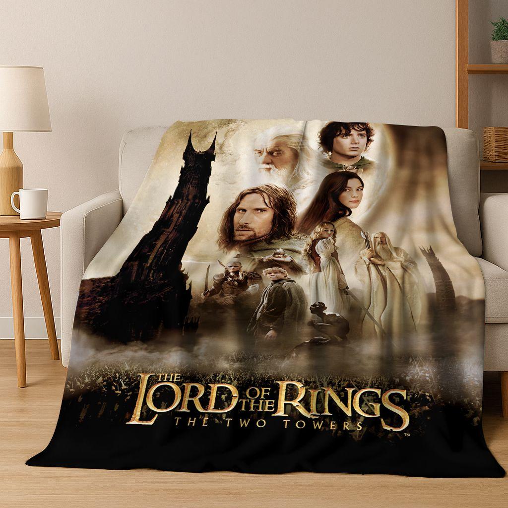 Classics L-Lord of The Rings H-Hobbit Movie Flannel Blanket,Warm and Cozy Soft Throw Blanket for Home Bedroom Bed Sofa Cover Kid