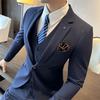 Slim-Fit Men's Western Style Formal Wedding Suit