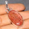 Rhodonite 925 Silver Plated Handmade Pendant 1.9" Gifts For Women N4Z15