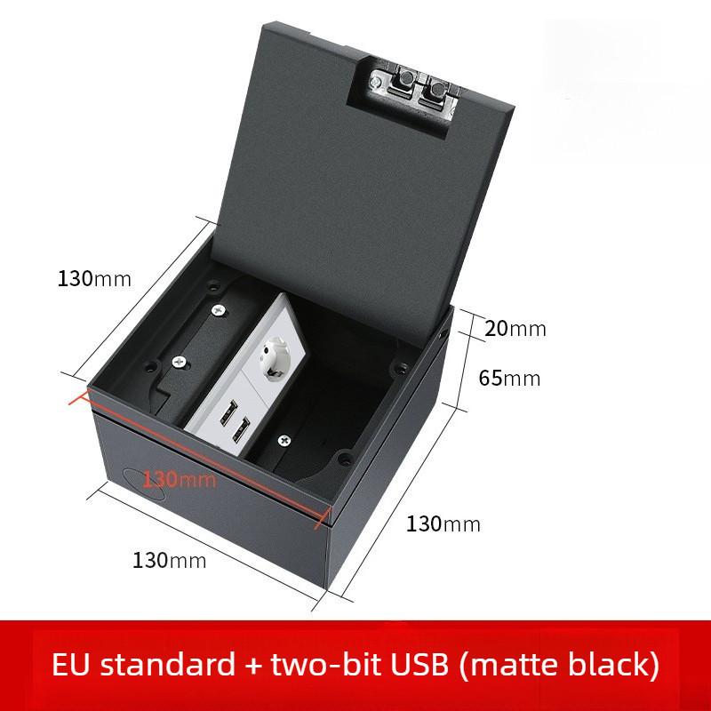 Stainless Steel Embedded Ground Socket Invisible Flat Style Floor Socket Universal Hidden Ground Socket Box