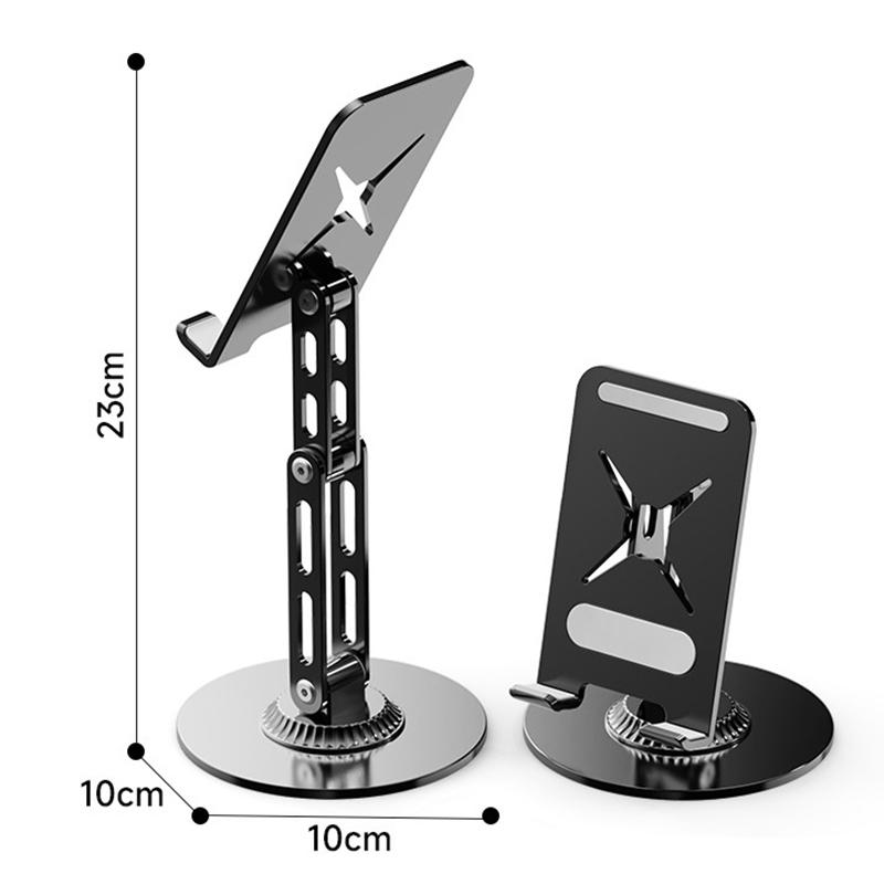 360 Rotation Aluminium Alloy Foldable Desktop Phone Stand Desk Lazy Tablet Holder Support Mount For Iphone Ipad Xiaomi Samsung