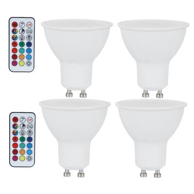 Ampoule LED Projecteur 3W à Changement de Couleur RGB avec Télécommande pour Chambre Couloir Hôtel Bar