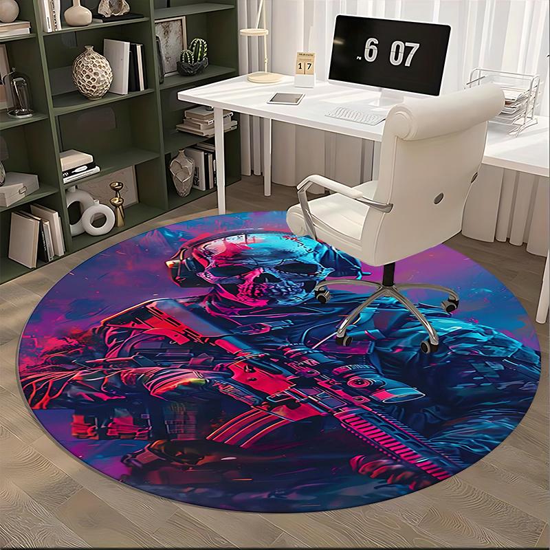 Call of Duty: Ghosts Chair Mat Round Rug Office Carpet, Non Slip, Suitable for Living Rooms, Bedrooms Decor 1205574a