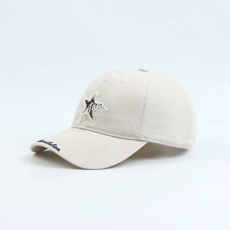 

Vintage ripped pentagram embroidered baseball cap men s versatile cap outdoor casual sunscreen hat