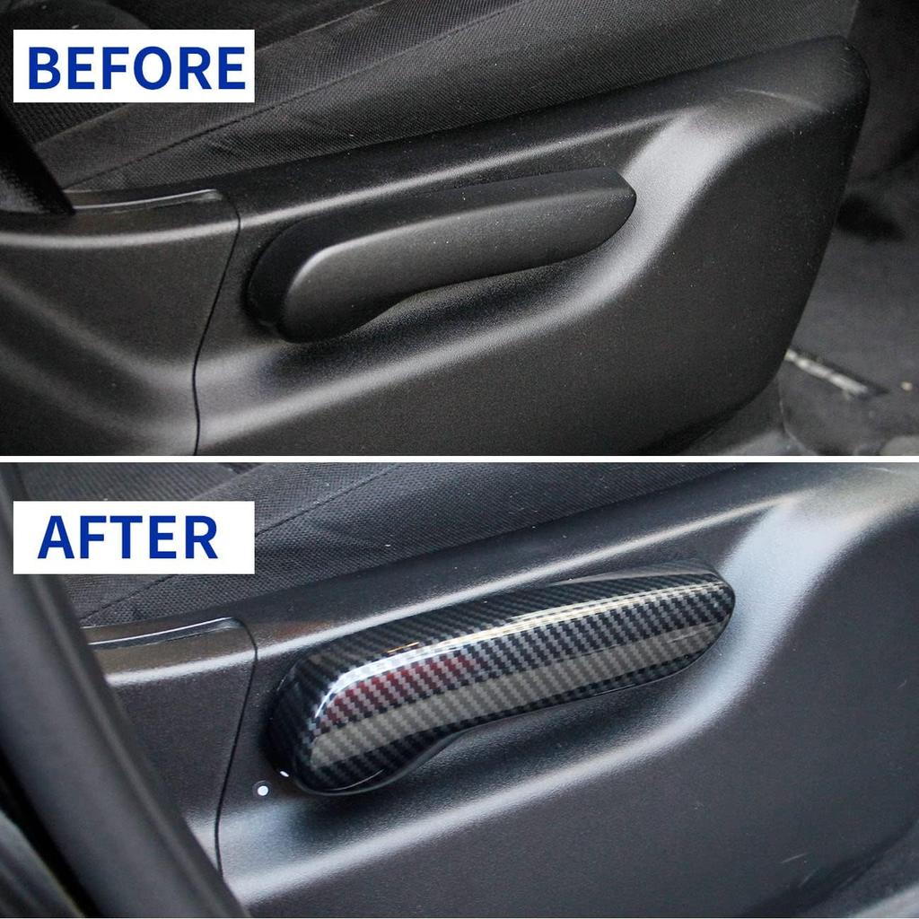 Carbon Fiber Seat Adjustment Button Wrench Cover Trim Kit for Dodge Durango 2011-2022