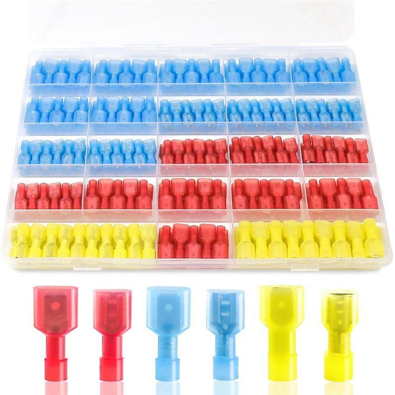 A20F-280PCS Spade Connector Kit, 22-10AWG Quick Disconnect Wire Connectors, Nylon Insulated Spade Terminal Connectors
