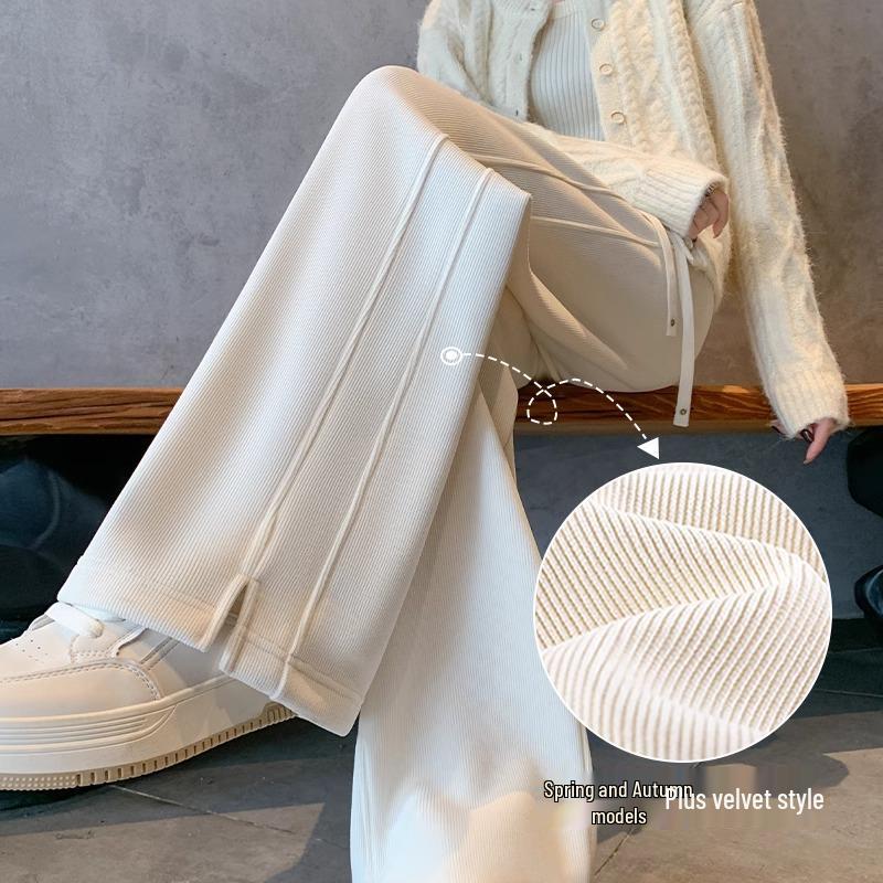 

Women s Wide-Leg White Pants: Spring & Autumn 2025; Winter Plus Velvet; Petite & Straight-Leg Banana Fit 2XL (135-150 lbs)