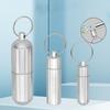 Keychain Capsule Box Portable Waterproof Elderly First Aid Pill Case Aluminum Alloy Health Care for Traveling Camping