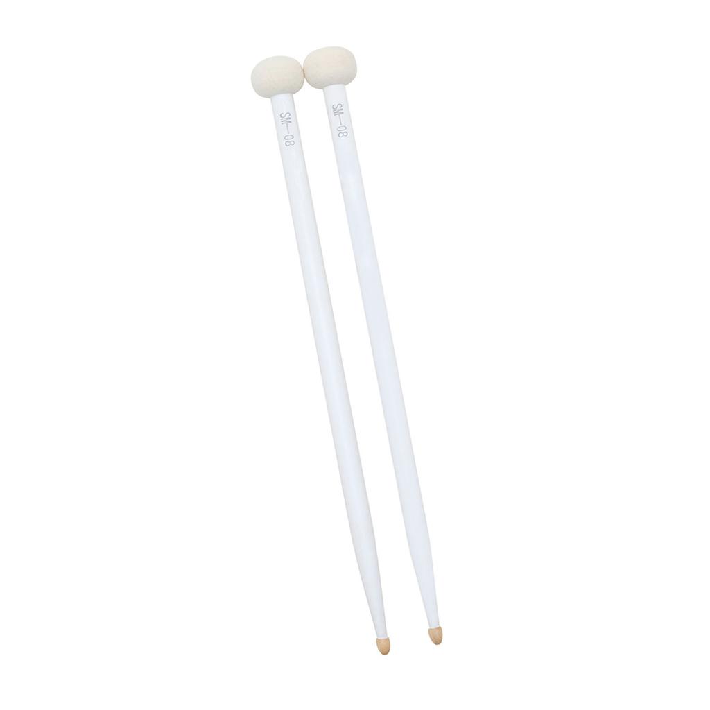 2pcs Drum Mallet Drum Stick Double Sided Drum Mallets Good Hand Feel Sticks Felt and Maple Tips Double Ended Drumsticks