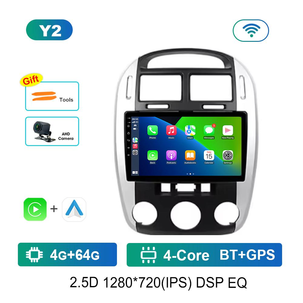 9 Inch GPS Navigation Android OS for Kia Cerato 2004 - 2008 4G DSP Stereo Car Radio Multimedia Player WiFi Bluetooth Cooling Fan