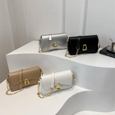 French Fashion Casual Bag for Women In Summer New Simple Underarm Chain Fashionable Crossbody Single Shoulder Small Square Bag
