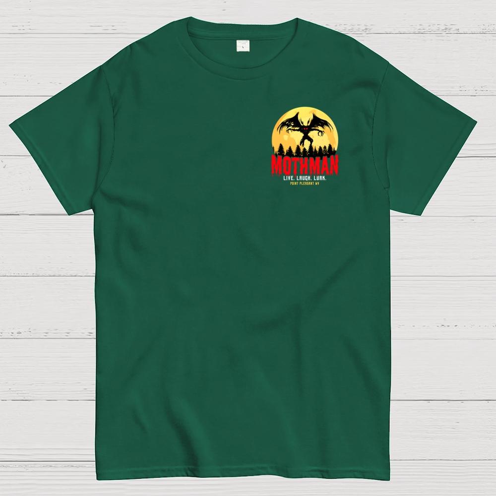 Mothman Cryptid Vintage Front And Back Printing 100% Cotton Summer Casual Cool Loose T-Shirt