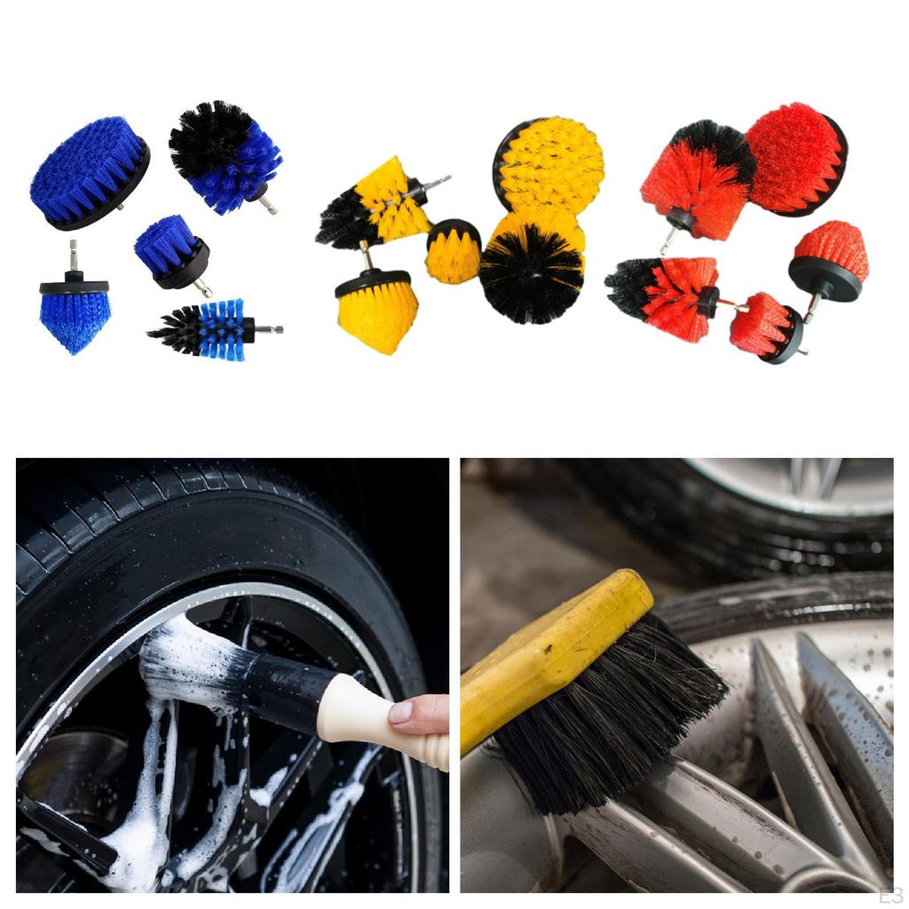 5-teiliges Bohrbürsten-Aufsatzset, Power Scrubber-Reinigungsbürsten für die Autoinnenausstattung