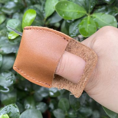 Férula para el Pulgar Talla en Madera Protector de Dedo de Cuero Accesorios de Talla Hechos a Mano Herramientas para Astillar Guantes Para Talla en Madera Guantes