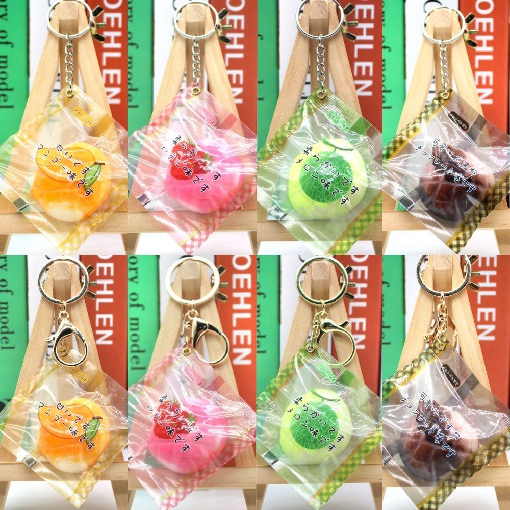 Novelty Pineapple Bread Keychain Squeeze Slow Rebound Pinch Pendant Children Gift