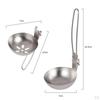 Skládací naběra Děrovaná lžíce Ocelová lžíce na polévku Cedník Lžíce, Kuchyňské Venkovní Nádobí Cestování